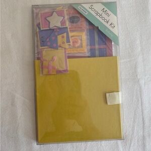 Mini Scrapbook Kit - Yellow Cover with Pastel Embellishments